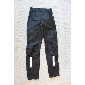 Olympia Waterproof Motorcycle Rain Pants Size 4 Reflective Panels Nylon Black